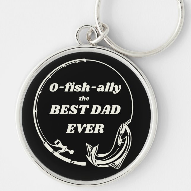 O-Fish-ally Best Dad Keychain (Front)