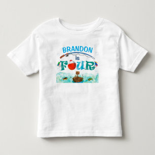 O-fish-ally fishing little fisherman 4th birthday toddler t-shirt