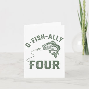 O-fish-ally Four Birthday Decorations 4th Birthday Card