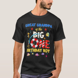 O Fish Ally One Birthday Great Grandpa Of The Birt T-Shirt