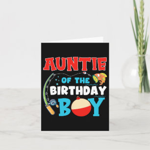 O Fish Ally One Birthday Outfit Auntie Of The Birt Card