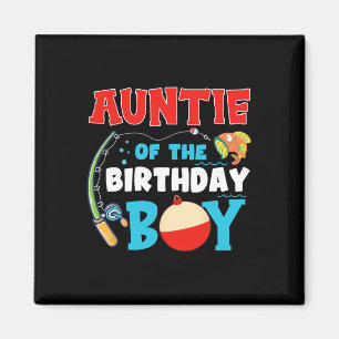 O Fish Ally One Birthday Outfit Auntie Of The Birt Magnet