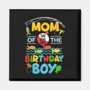 O Fish Ally One Birthday Outfit Mom Of The Birthda Magnet
