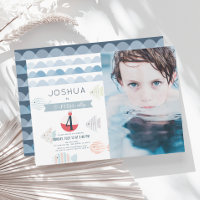 O-fish-ally One Fishing Boy White Birthday Photo