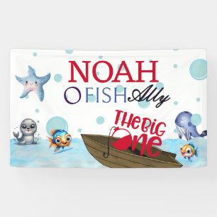 O-fish-ally One, Fishing For the Big One Birthday Banner