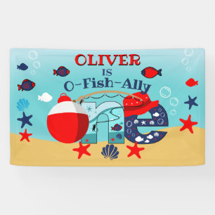 O-fish-ally One   I'M The Big ONE   First Birthday Banner