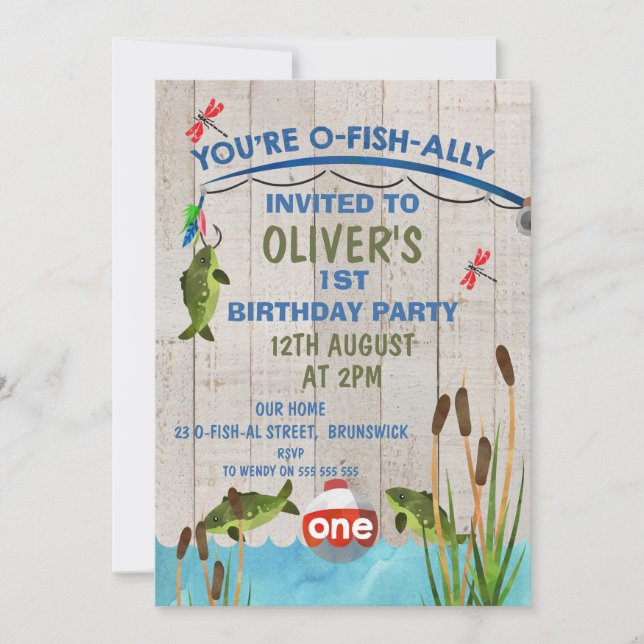 O-Fish_Ally One Watercolor Birthday Invitation (Front)