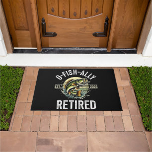 O-Fish-Ally Retired 2026 Fisherman Fishing Doormat