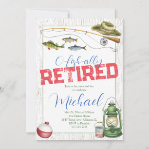 O-fish-ally Retired - Fish Retirement invitation