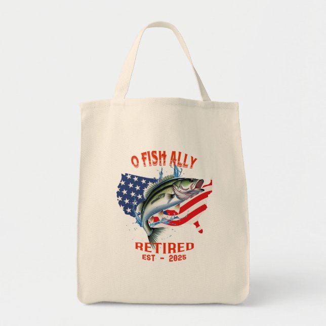 O-FISH-ALLY Retired Tote: Reel Adventures Begin 20 Tote Bag (Front)