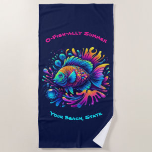 O-Fish-ally Summer-Colourful Fish Beach Towel