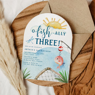 O Fish Ally Three! 3rd Birthday Party Invitation