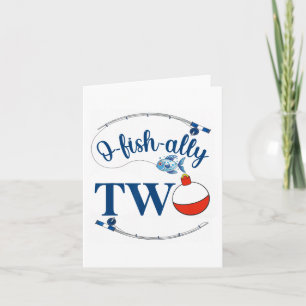 O-fish-ally Two Fishing Boy Second Birthday Ofisha Card
