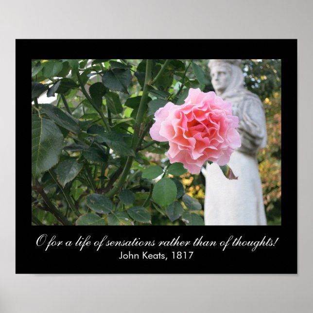 O for a life of sensations (Keats quote) Poster (Front)
