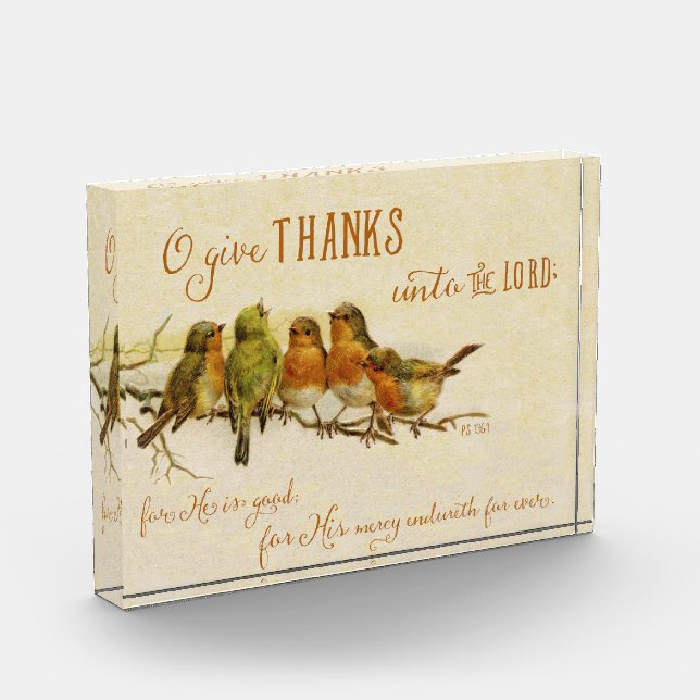 O Give Thanks Unto the Lord Photo Block (Left)
