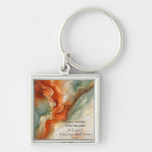 O GIVE THANKS UNTO THE LORD Thanksgiving Gift Keychain