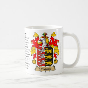 O’Grady, the Origin, the Meaning and the Crest Coffee Mug