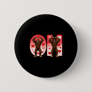O-h Couples Matching Funny Bigfoot In Midwestern V 2 Inch Round Button