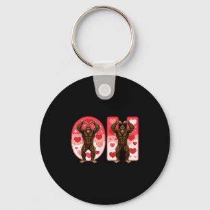 O-h Couples Matching Funny Bigfoot In Midwestern V Keychain