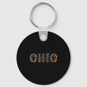 O-h-i-o Funny 100th Day Of School Ohio Midwestern  Keychain