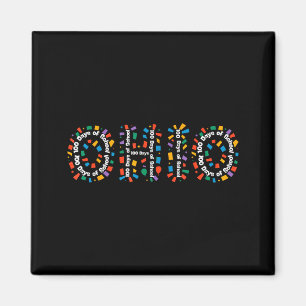 O-h-i-o Funny 100th Day Of School Ohio Midwestern  Magnet