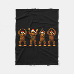 O-h-i-o Funny Bigfoot Ohio Vintage And Sasquatch C Fleece Blanket