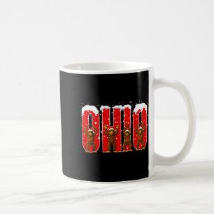 O-h-i-o Funny Bigfoot Ohio Vintage Xmas And Christ Coffee Mug