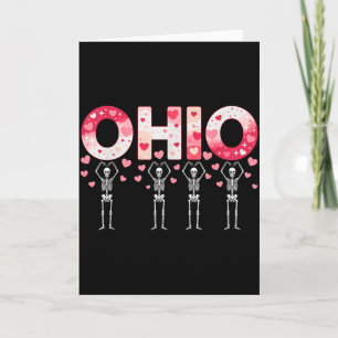 O-h-i-o Funny Skeletons Ohio In Midwestern Valenti Card