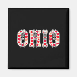 O-h-i-o Funny Skeletons Ohio In Midwestern Valenti Magnet
