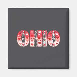 O-h-i-o Funny Skeletons Ohio In Midwestern Valenti Magnet