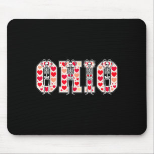 O-h-i-o Funny Skeletons Ohio In Midwestern Valenti Mouse Pad
