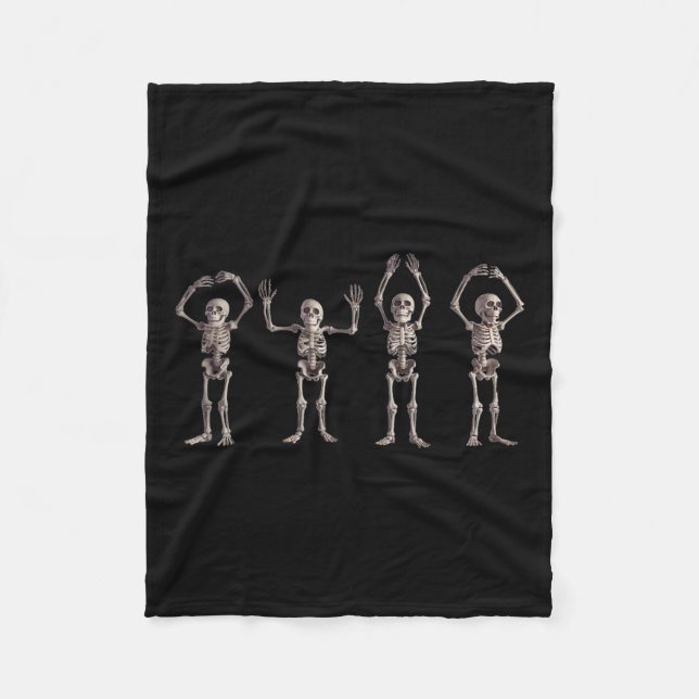 O-h-i-o State Skeleton Lover Ohio Halloween Men Wo Fleece Blanket (Front)