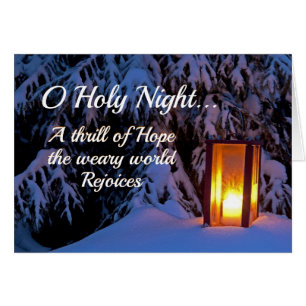 "O Holy Night" Carte Carol de Noël bien-aimée