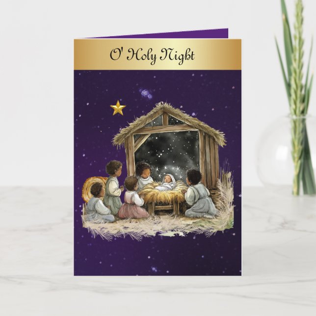 O Holy night christmas card (Front)