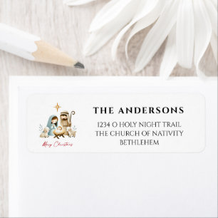 O Holy Night Christmas Nativity Scene Address