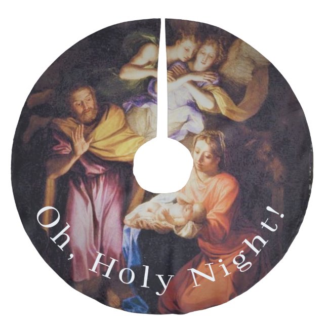 O Holy Night Christmas Tree Skirt (Front)