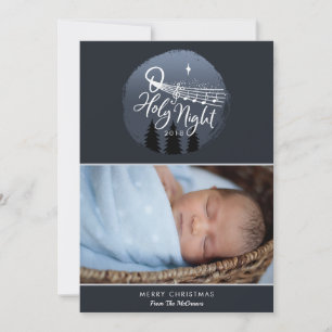 O Holy Night: Music Notes + Stars Photo Christmas