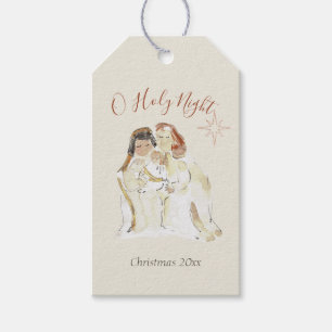 O Holy Night Nativity Personalized Holiday Gift Tags