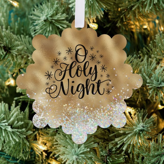 O Holy Night  Ornament Card (Insitu (Tree))