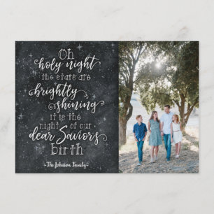 O Holy Night Personalized Photo Christmas Card