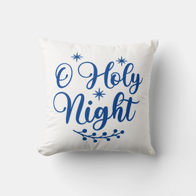 O Holy Night Reversible Throw Pillow (Front)