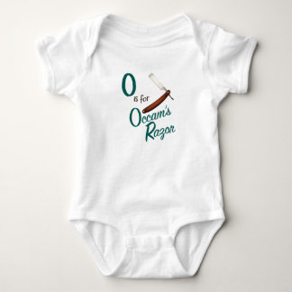 O is for Occam's Razor Cute Philosophy Design Baby Bodysuit