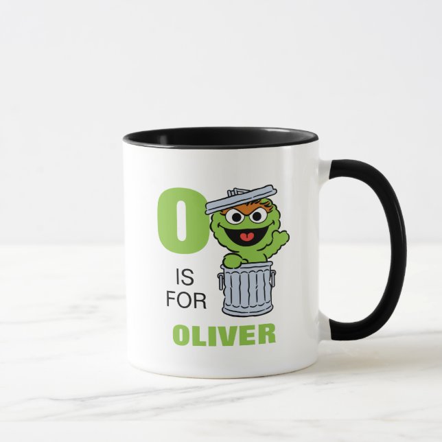 O is for Oscar the Grouch | Add Your Name Mug (Right)