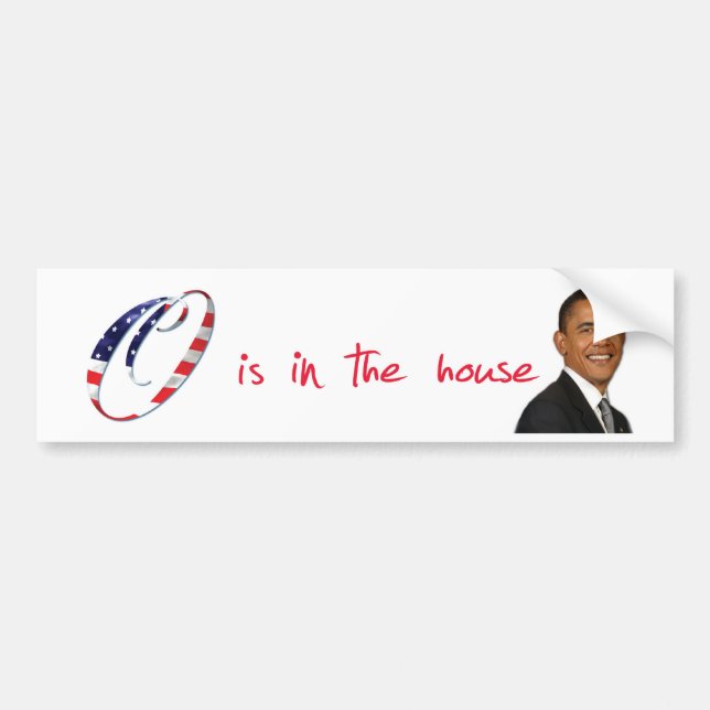 O is in the house bumper sticker (Front)
