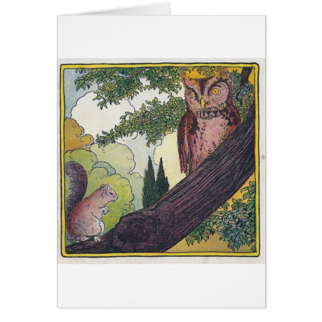 O is the old owl that sits in a tree (Front)