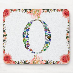 O Letter Monogram Mouse Pad