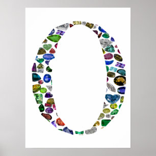 O Letter Monogram Poster