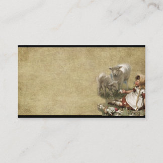 O Little Girl & Her Sheep- Prim Biz Cartes