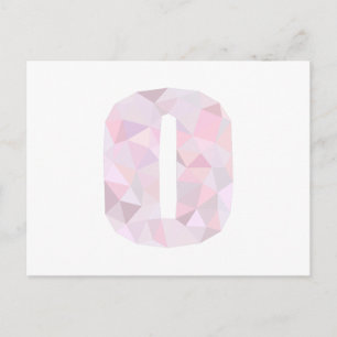 O - Low Poly Triangles - Neutral Pink Purple Grey Postcard