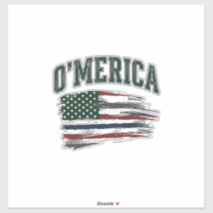 O’Merica Vintage Distressed Flag Shirt Design_1